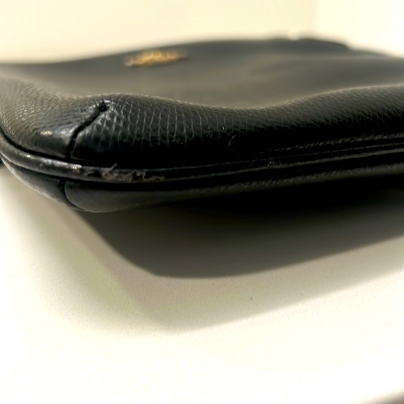 Vintage Coach Crossgrain Leather North / South Crossbody Bag Black - Picture 10 of 11